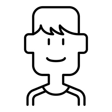 Man icon in thin line style Vector illustration graphic design