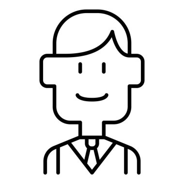 Man icon in thin line style Vector illustration graphic design