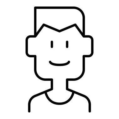 Man icon in thin line style Vector illustration graphic design