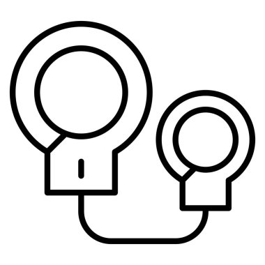 İnce çizgi biçimi Vektör grafik tasarımı ile kelepçe simgesi