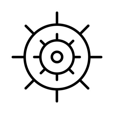 İnce çizgi biçimi Vektör grafik tasarımı ile havai fişek simgesi