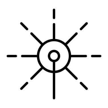 İnce çizgi biçimi Vektör grafik tasarımı ile havai fişek simgesi