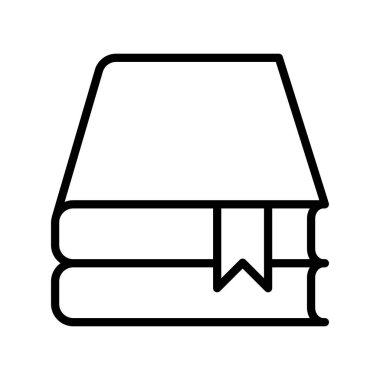 İnce çizgi biçimi vektör çizim grafik tasarımı içerisindeki kitap simgesi