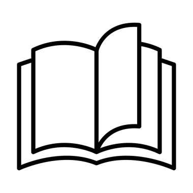 İnce çizgi biçimi vektör çizim grafik tasarımı içerisindeki kitap simgesi