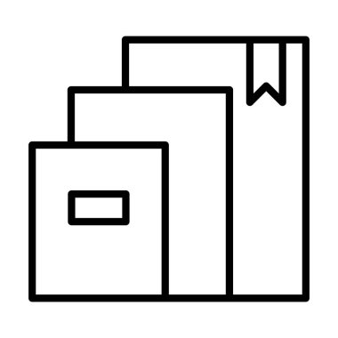 İnce çizgi biçimi vektör çizim grafik tasarımı içerisindeki kitap simgesi