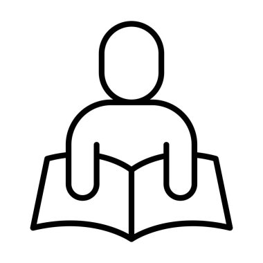 İnce satır biçimi Vektör illüstrasyon grafik tasarımında simge okunuyor