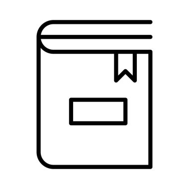 İnce çizgi biçimi vektör çizim grafik tasarımı içerisindeki kitap simgesi