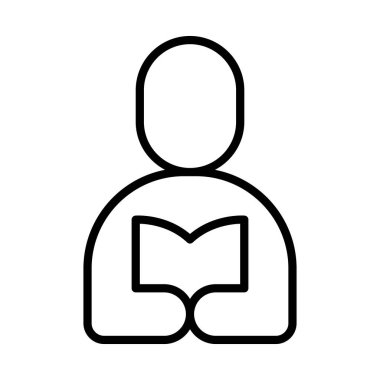 İnce satır biçimi Vektör illüstrasyon grafik tasarımında simge okunuyor