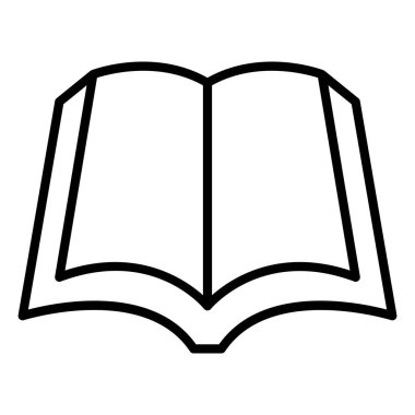 İnce çizgi biçimi vektör çizim grafik tasarımı içerisindeki kitap simgesi