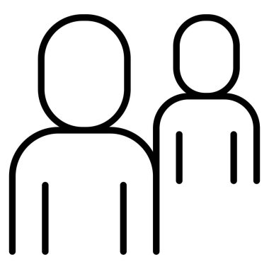 People icon in thin line style Vector illustration graphic design