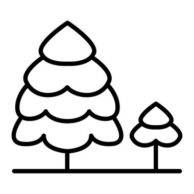 Ağaç, filizlenme simgesi ince çizgi biçimli Vektör grafik tasarımı