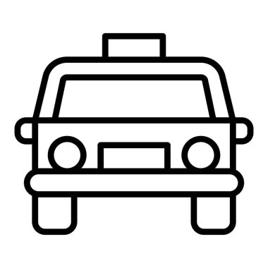 İnce çizgi biçimi Vector grafik tasarımı ile taksi servis simgesi