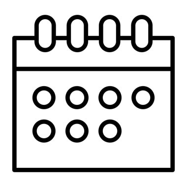 calendar icon in thin line style Vector illustration graphic design