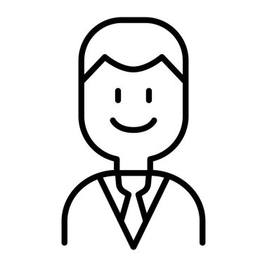 İnce satır biçimi Vektör çizimi grafik tasarımında yönetici simgesi