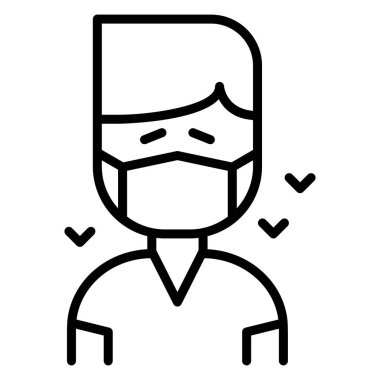 İnce çizgi biçimli Kokulu Simge Vektör Grafik Tasarımı