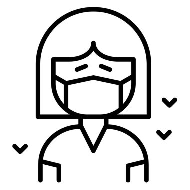 İnce çizgi biçimli Kokulu Simge Vektör Grafik Tasarımı