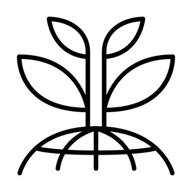 İnce çizgi biçimli Vektör grafik tasarımı ile doğa koruma simgesi