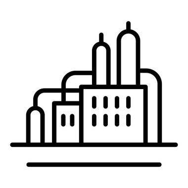 Su kirliliği simgesi ince çizgi biçimi Vektör grafik tasarımı