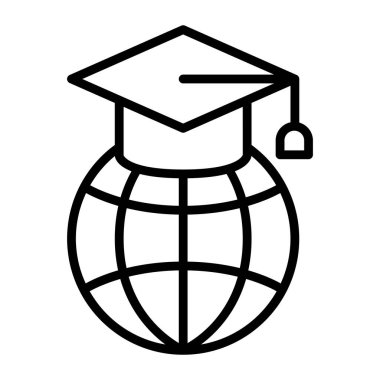 İnce çizgi biçimi Vektör çizim grafiksel tasarımı ile gemide simge üzerinde çalış