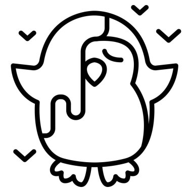 Su kirliliği simgesi ince çizgi biçimi Vektör grafik tasarımı