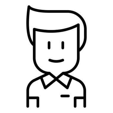 İnce çizgi biçimli vektör çizimi grafik tasarımlı öğrenci simgesi