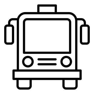 İnce çizgi biçimi vektör çizimi grafik tasarımı ile okul yolu simgesi