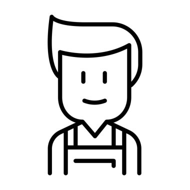 İnce çizgi biçimli taşıyıcı simgesi çizimi grafiksel tasarımı