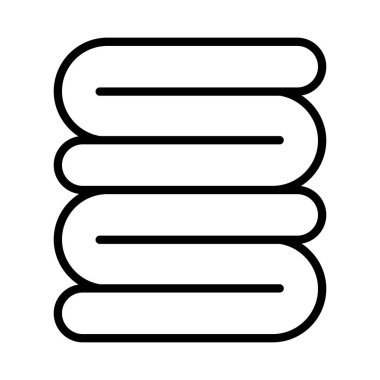 İnce çizgi biçimi Vektör grafik tasarımı ile havlu simgesi