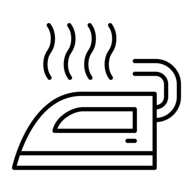 İnce çizgi biçimi Vektör çizim grafiksel tasarımı ile simge ütüleniyor