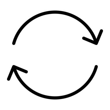 Recycle icon in thin line style Vector illustration graphic design