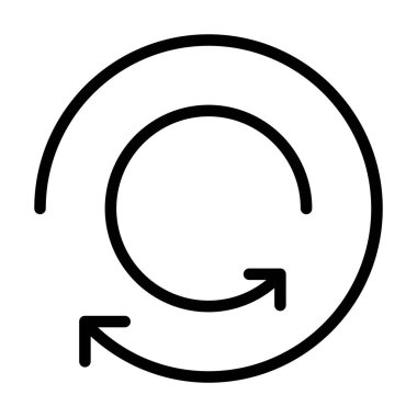 İnce çizgi biçimi Vektör grafik tasarımı ile yeniden kullanılabilir simgeyi geri dönüştür