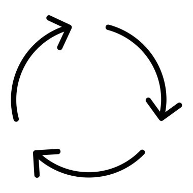İnce çizgi biçimi Vektör grafik tasarımı ile yeniden kullanılabilir simgeyi geri dönüştür