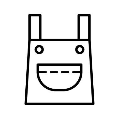 İnce çizgi biçimi Vektör grafik tasarımında önlük simgesi