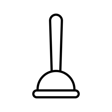 Tuvalet vakum kabı simgesi ince çizgi biçimli Vektör çizimi grafik tasarımı