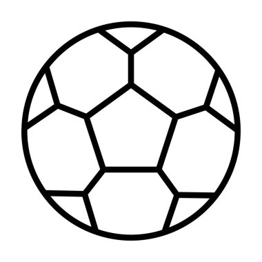 İnce çizgi biçiminde futbol ikonu Vektör illüstrasyon grafik tasarımı