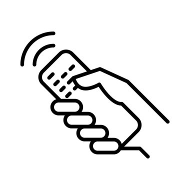 İnce çizgi biçimi Vektör grafik tasarımı ile uzaktan kontrol simgesi