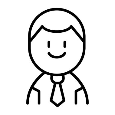 İnce çizgi biçimli vektör çizimi grafik tasarımlı öğrenci simgesi