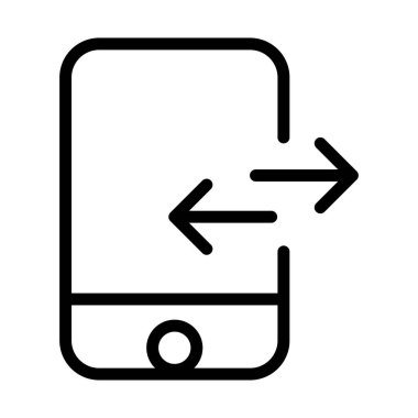 İnce çizgi biçimi Vektör grafik tasarımı ile veri transfer simgesi