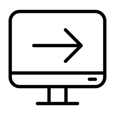 İnce çizgi biçimi Vektör grafik tasarımı ile veri transfer simgesi