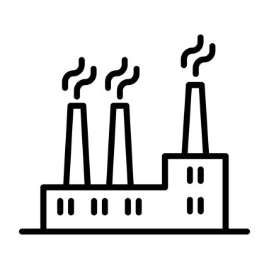 İnce çizgi biçimli Vector grafik tasarımı hava kirliliği simgesi