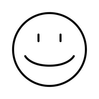 İnce çizgi biçimi Vektör çizimi grafik tasarımı ile gülümseme simgesi