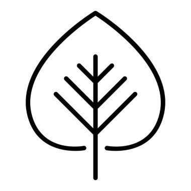 İnce çizgi biçimi Vektör grafik tasarımı ile yaprak simgesi