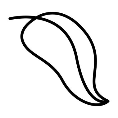 İnce çizgi biçimi Vektör grafik tasarımı ile yaprak simgesi