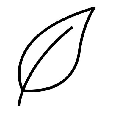 İnce çizgi biçimi Vektör grafik tasarımı ile yaprak simgesi
