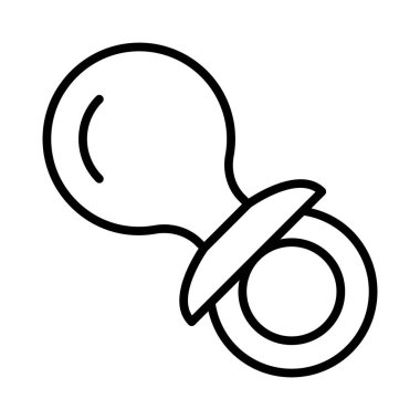 İnce çizgi biçimi Vektör grafik tasarımı ile emzik simgesi