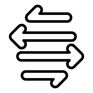 İnce çizgi biçimi Vektör çizim grafiksel tasarımı ile ok simgesi