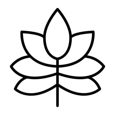 Filiz, bitki, ağaç tepesi, ince çizgi biçimli yaprak simgesi Vector grafik tasarımı