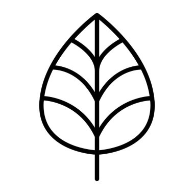Filiz, bitki, ağaç tepesi, ince çizgi biçimli yaprak simgesi Vector grafik tasarımı