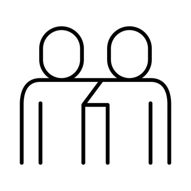 İnce çizgi biçimi Vektör illüstrasyon grafik tasarımında sarılma simgesi