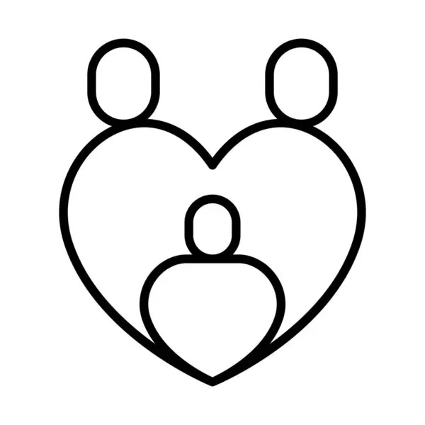 İnce çizgi biçim vektör çizimi grafik tasarımında aile simgesi